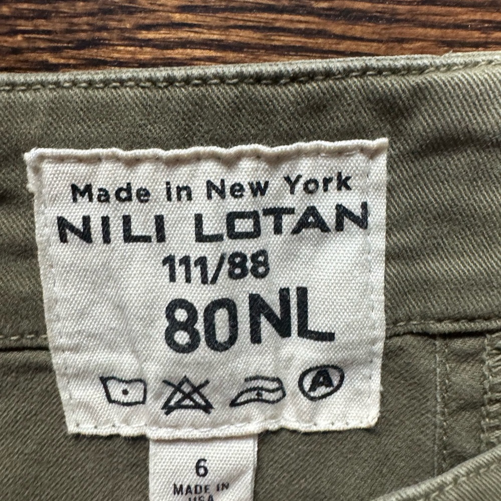 Nili Lotan Khaki Cropped Pants - Picture 2 of 3
